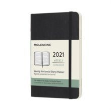 2021 AGENDA MOLESKINE 12M SEMANAL HORIZONTAL POCKET NEGRA TAPA BLANDA