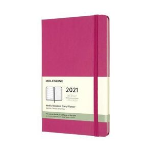 2021 AGENDA MOLESKINE 12 MESES SEMANAL LARGE ROSA BOUGAINVILLEA