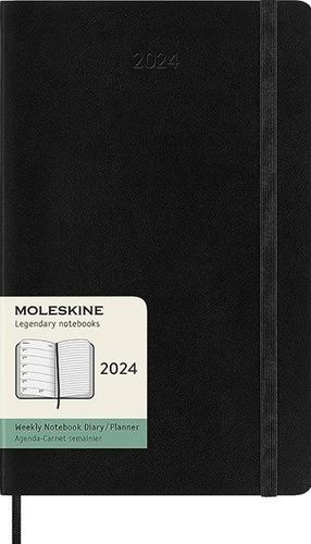 2024 AGENDA MOLESKINE SETMANAL L NEGRA TAPA TOVA
