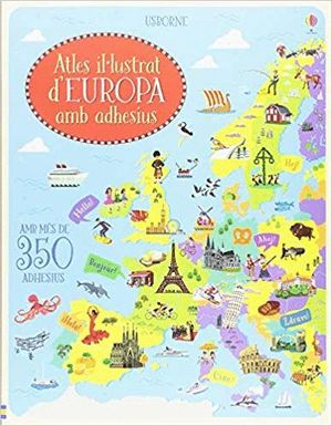 ATLES ILLUSTRAT D'EUROPA AMB ADHESIUS