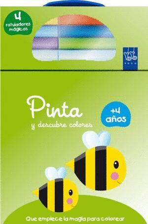PINTA Y DESCUBRE COLORES +4. ABEJA