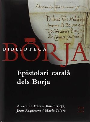 EPISTOLARI CATALA DELS BORJA