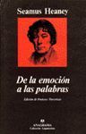 DE LA EMOCI�N A LAS PALABRAS