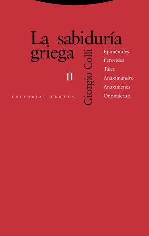 LA SABIDURA GRIEGA II