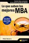 LO QUE SABEN LOS MEJORES MBA